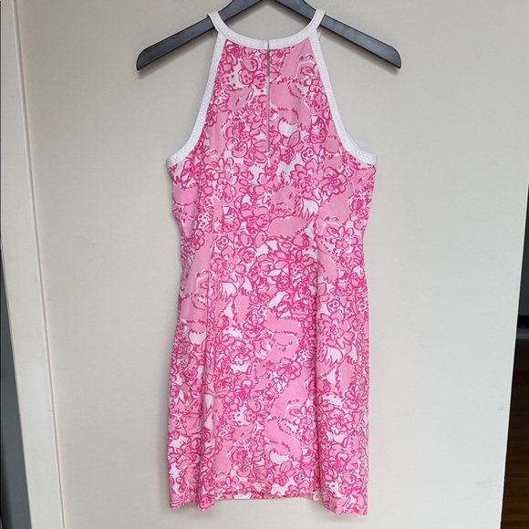 Pink Floral Halter Dress - Picture 5 of 6